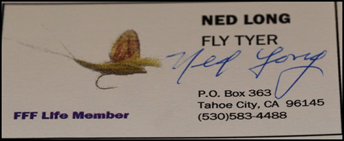 Ned Long Signed Card